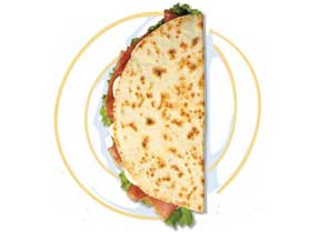 Cascione con erbe di campagna o prosciutto